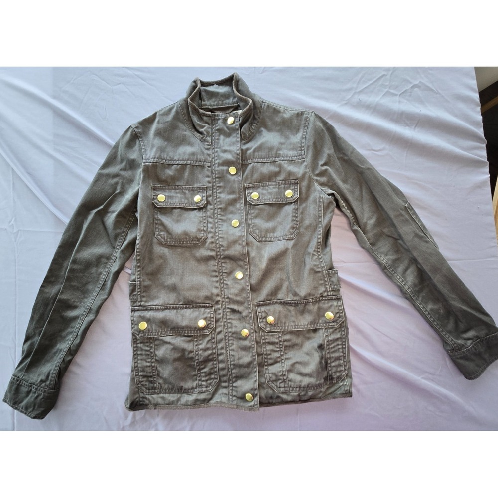 J. Crew Downtown Field Women's Army Green Military Utility Coat Jacket‎ Size XS
